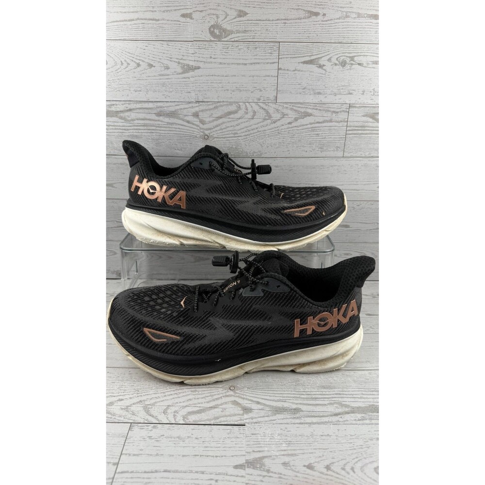 Hoka One One Clifton 9 1127896 BRGL Black Rose Gold 11B Womens Running Shoes #85